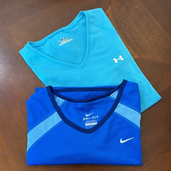 NIKE & UNDER ARMOUR BUNDLE 2 Sport Tops - Size Medium/Large - Picture 5 of 10